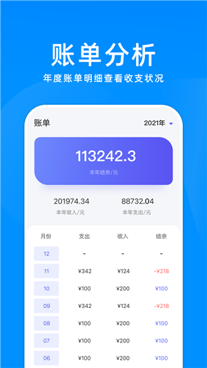 账单管家安卓版软件截图